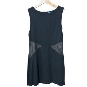 EUC - Alice + Olivia Leather Waist Sleeveless Dress - Size small